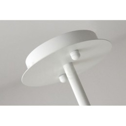 Lustre contemporain moderne en forme de tuyau avec abat-jour en acrylique blanc et noir