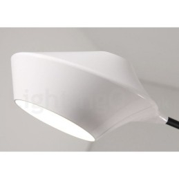 Lustre contemporain moderne en forme de tuyau avec abat-jour en acrylique blanc et noir