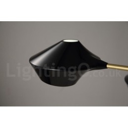 Lustre contemporain moderne en forme de tuyau avec abat-jour en acrylique blanc et noir