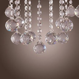 Lustre bougie en cristal élégant chromé