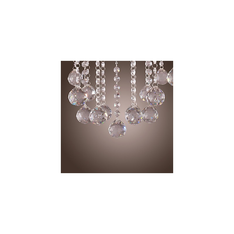 Lustre bougie en cristal élégant chromé