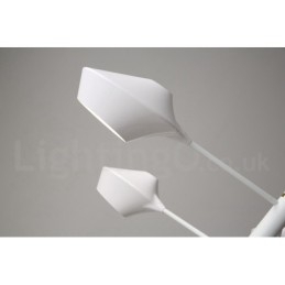 Lustre contemporain moderne en forme de tuyau avec abat-jour en acrylique blanc et noir