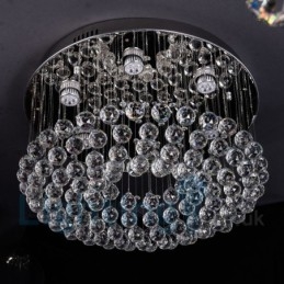 Plafonnier rond moderne en cristal K9 à encastrer