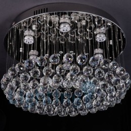 Plafonnier rond moderne en cristal K9 à encastrer
