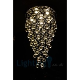 Plafonnier rond moderne à 6 lampes en cristal K9