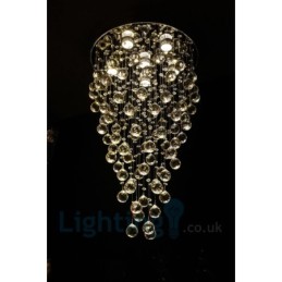 Plafonnier rond moderne à 6 lampes en cristal K9