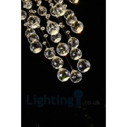 Plafonnier rond moderne à 6 lampes en cristal K9
