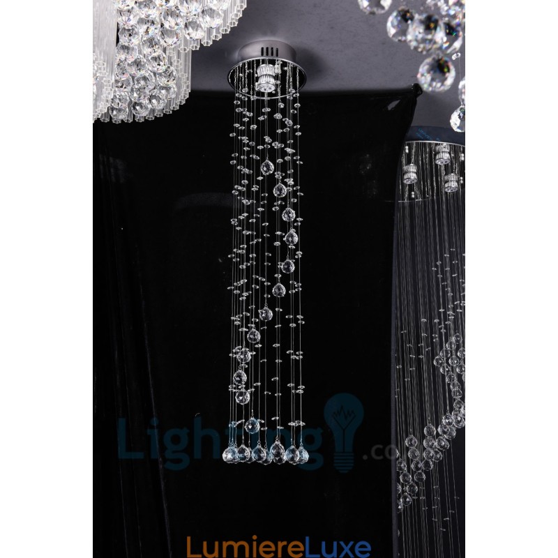 Plafonnier encastré rond moderne en cristal K9 à 1 lumière, bon marché