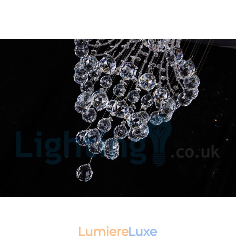 Plafonnier rond moderne à 4 lampes en cristal K9