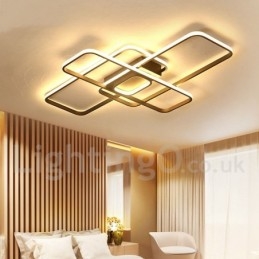Plafonnier moderne et contemporain en aluminium avec variateur d'intensité et applique murale.