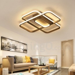 Plafonnier moderne et contemporain en aluminium avec variateur d'intensité et applique murale.