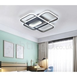 Plafonnier moderne et contemporain en aluminium avec variateur d'intensité et applique murale.