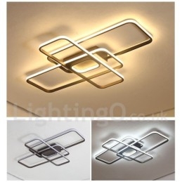 Plafonnier moderne et contemporain en aluminium avec variateur d'intensité et applique murale.