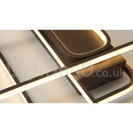 Plafonnier moderne et contemporain en aluminium avec variateur d'intensité et applique murale.
