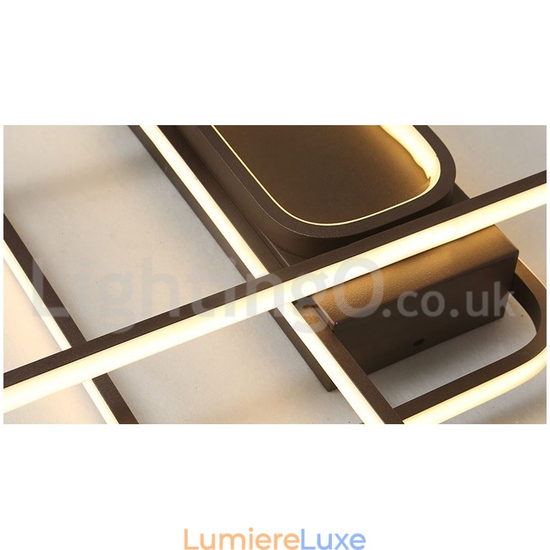 Plafonnier moderne et contemporain en aluminium avec variateur d'intensité et applique murale.