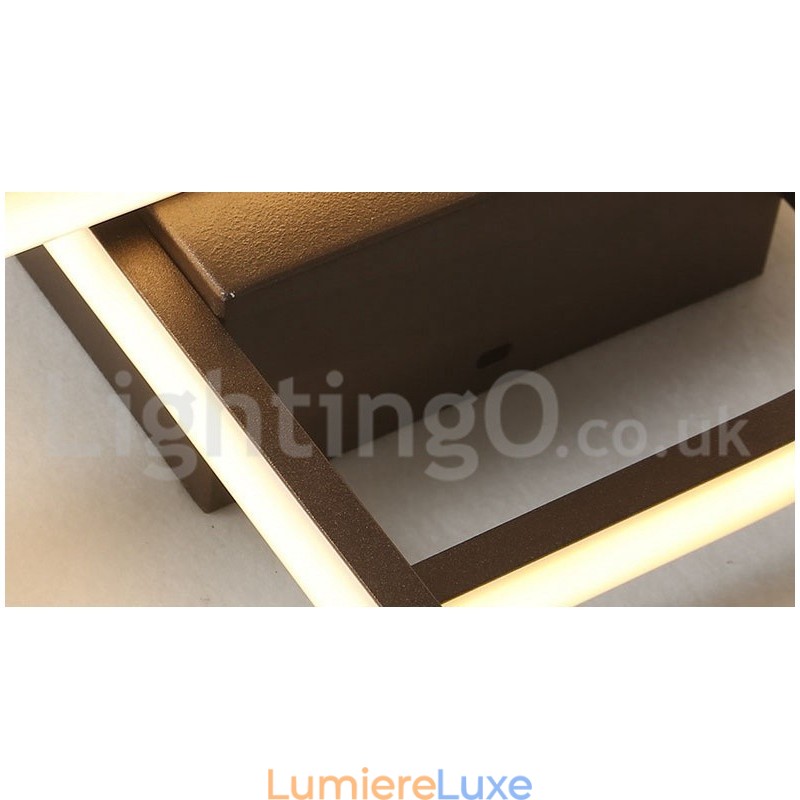 Plafonnier moderne et contemporain en aluminium avec variateur d'intensité et applique murale.