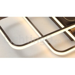 Plafonnier moderne et contemporain en aluminium avec variateur d'intensité et applique murale.