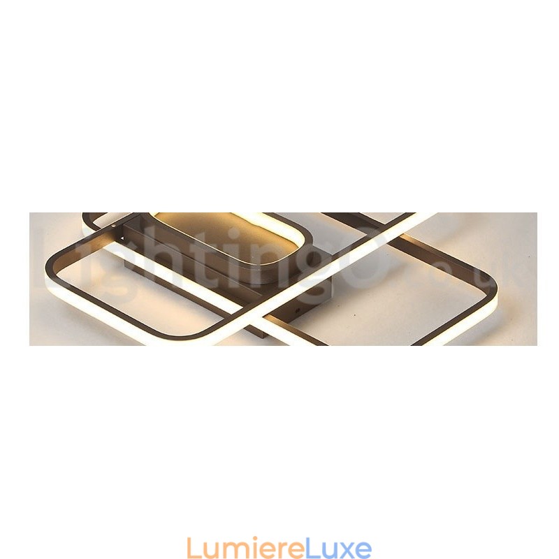 Plafonnier moderne et contemporain en aluminium avec variateur d'intensité et applique murale.