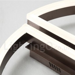 Plafonnier rond moderne et contemporain en aluminium, montage encastré, avec variateur à distance, peut également être utilisé comme applique murale.