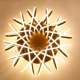 Plafonnier encastré moderne et contemporain en aluminium à intensité variable Bird's Nest, pouvant également être utilisé comme applique murale