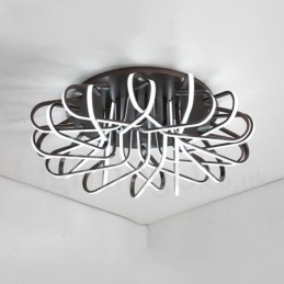 Plafonnier encastré moderne et contemporain en aluminium à intensité variable Bird's Nest, pouvant également être utilisé comme applique murale