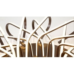 Plafonnier encastré moderne et contemporain en aluminium à intensité variable Bird's Nest, pouvant également être utilisé comme applique murale