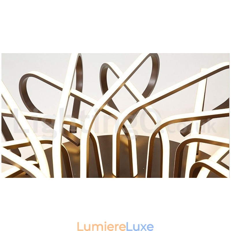 Plafonnier encastré moderne et contemporain en aluminium à intensité variable Bird's Nest, pouvant également être utilisé comme applique murale