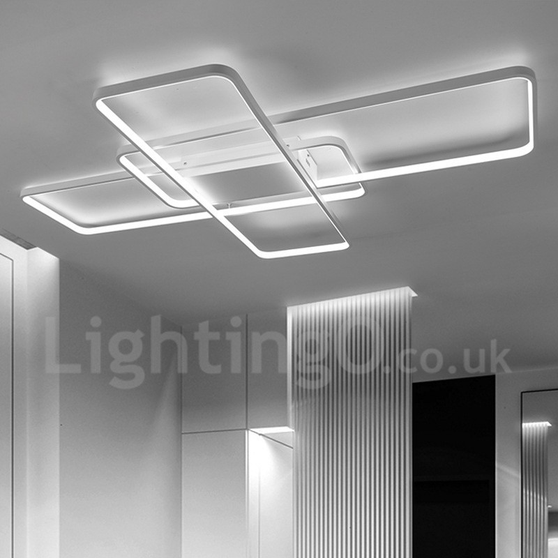 Plafonnier moderne et contemporain en aluminium avec variateur d'intensité pour salon, chambre à coucher, peut également être utilisé comme applique murale.