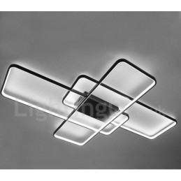 Plafonnier moderne et contemporain en aluminium avec variateur d'intensité pour salon, chambre à coucher, peut également être utilisé comme applique murale.