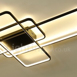 Plafonnier moderne et contemporain en aluminium avec variateur d'intensité pour salon, chambre à coucher, peut également être utilisé comme applique murale.