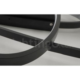 Plafonnier ovale moderne et contemporain en aluminium à intensité variable, idéal pour un salon, une chambre ou une applique murale.