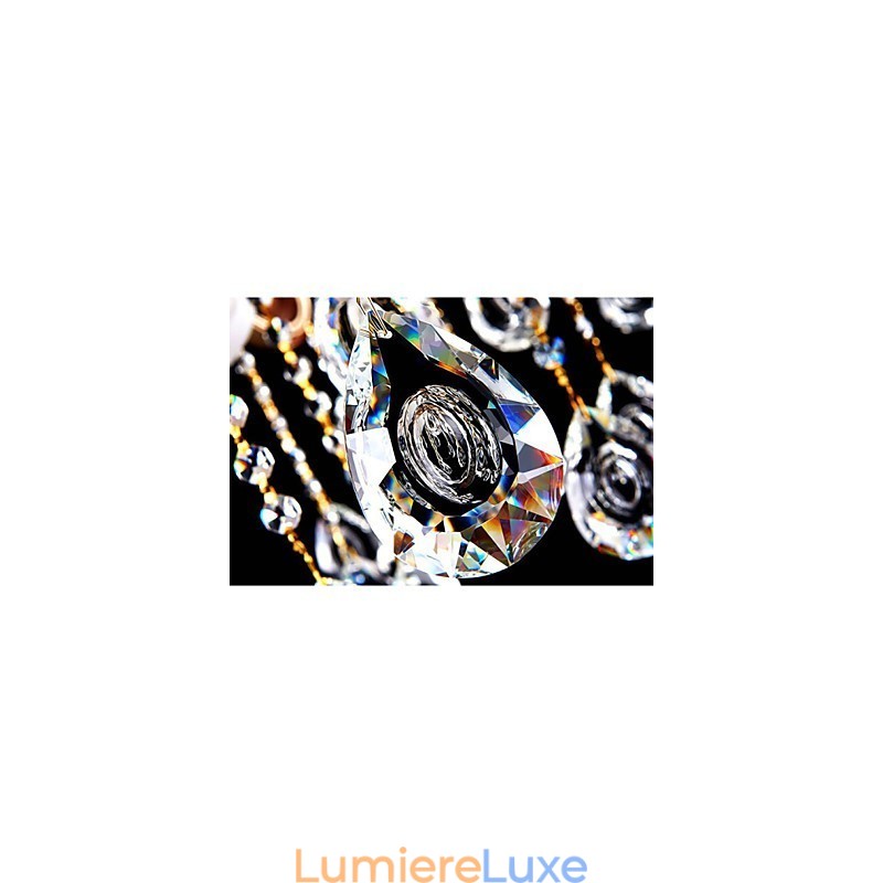Lampe à suspension en cristal de jade Lustre de style bougie