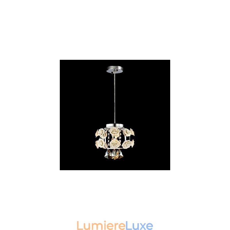 Lustre Cristal Moderne Contemporain Lanterne Métal 1 Lumière