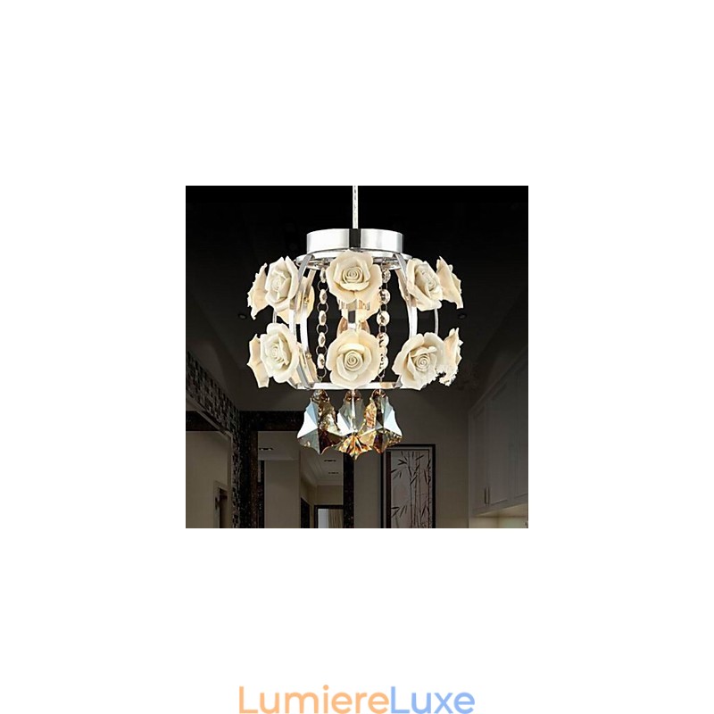 Lustre Cristal Moderne Contemporain Lanterne Métal 1 Lumière