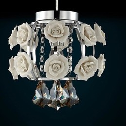 Lustre Cristal Moderne Contemporain Lanterne Métal 1 Lumière