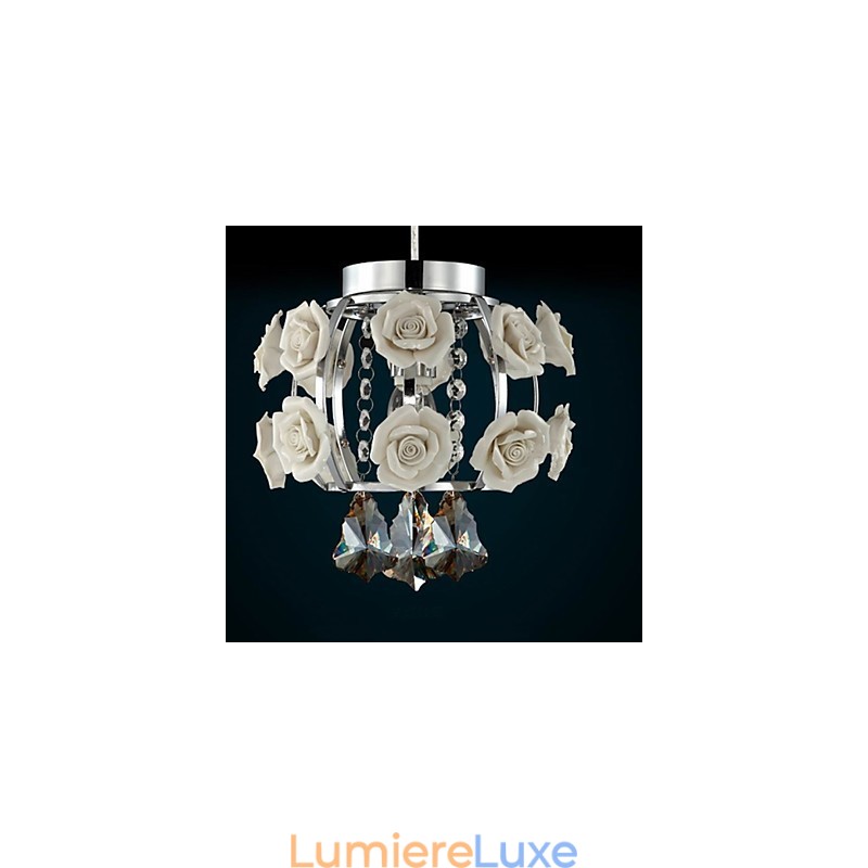 Lustre Cristal Moderne Contemporain Lanterne Métal 1 Lumière