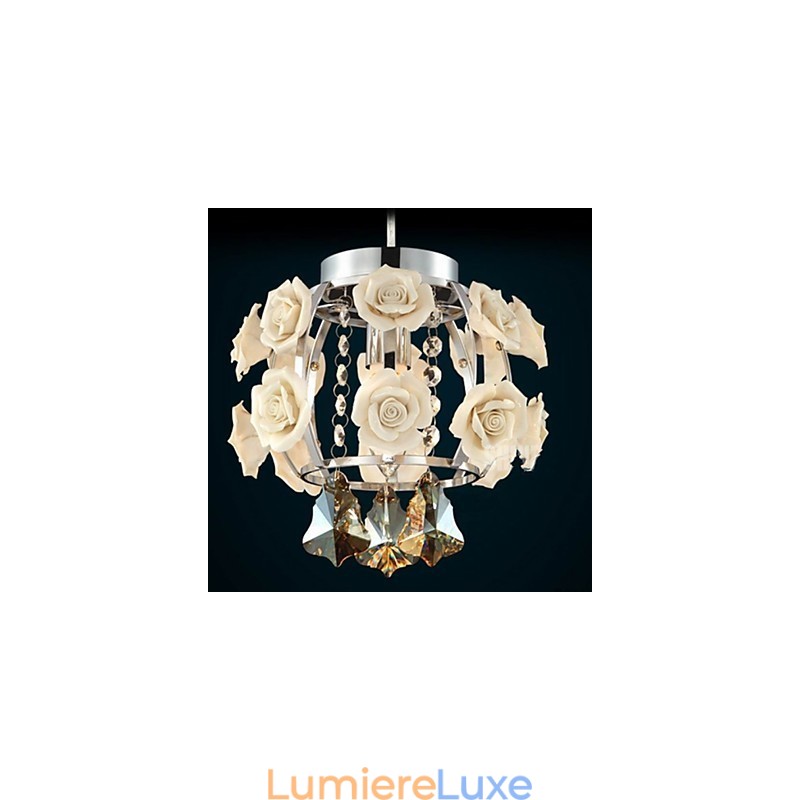 Lustre Cristal Moderne Contemporain Lanterne Métal 1 Lumière
