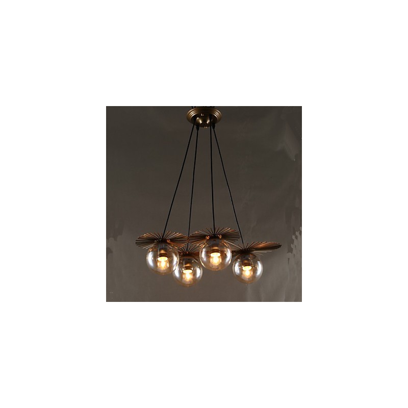 Lustre rond en forme de haricot en verre artistique