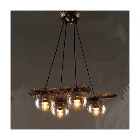 Lustre rond en forme de haricot en verre artistique Lustre rond en forme de haricot en verre artistique