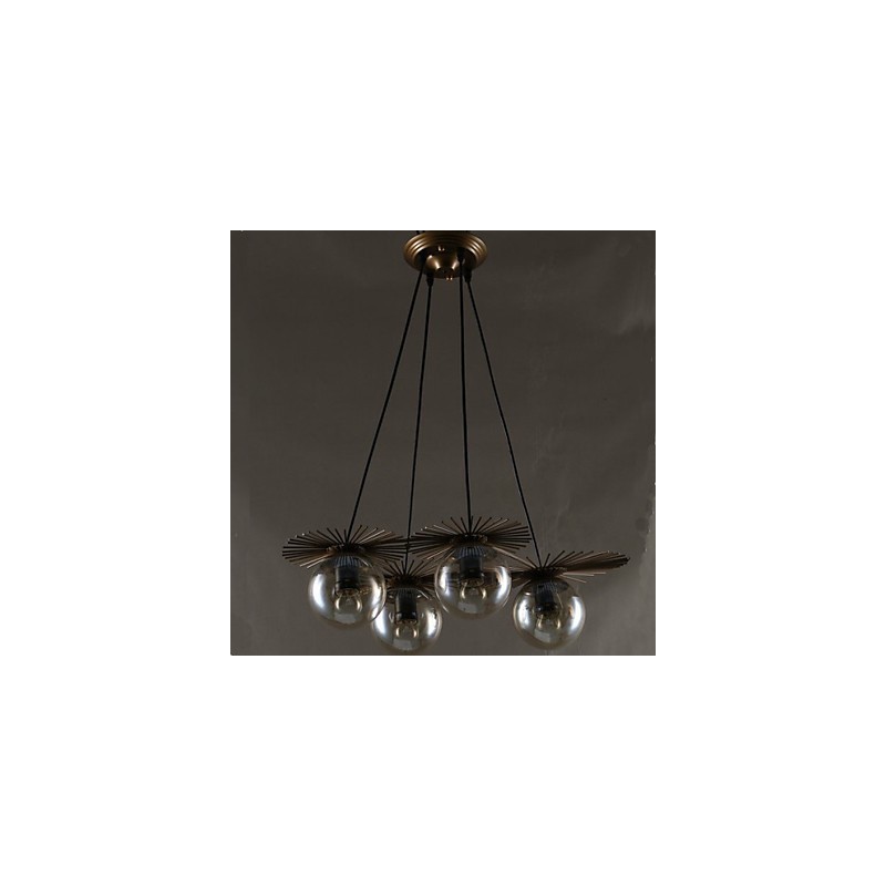 Lustre rond en forme de haricot en verre artistique