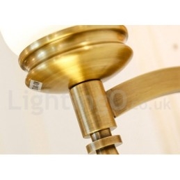 Lustre suspendu en laiton pur, luxueux, rustique, rétro, vintage, en pierre, avec abat-jour en verre