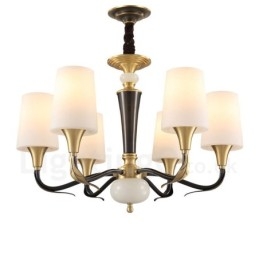 Lustre suspendu en laiton pur, luxueux, rustique, rétro, vintage, en pierre, avec abat-jour en verre