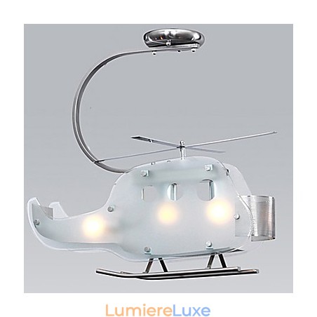Lampe simple pour enfants Lampe hélicoptère en verre de dessin animé Lampe simple pour enfants Lampe hélicoptère en verre de dessin animé