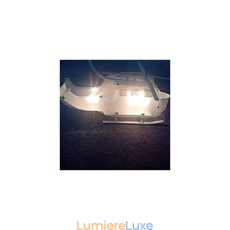 Lampe simple pour enfants Lampe hélicoptère en verre de dessin animé