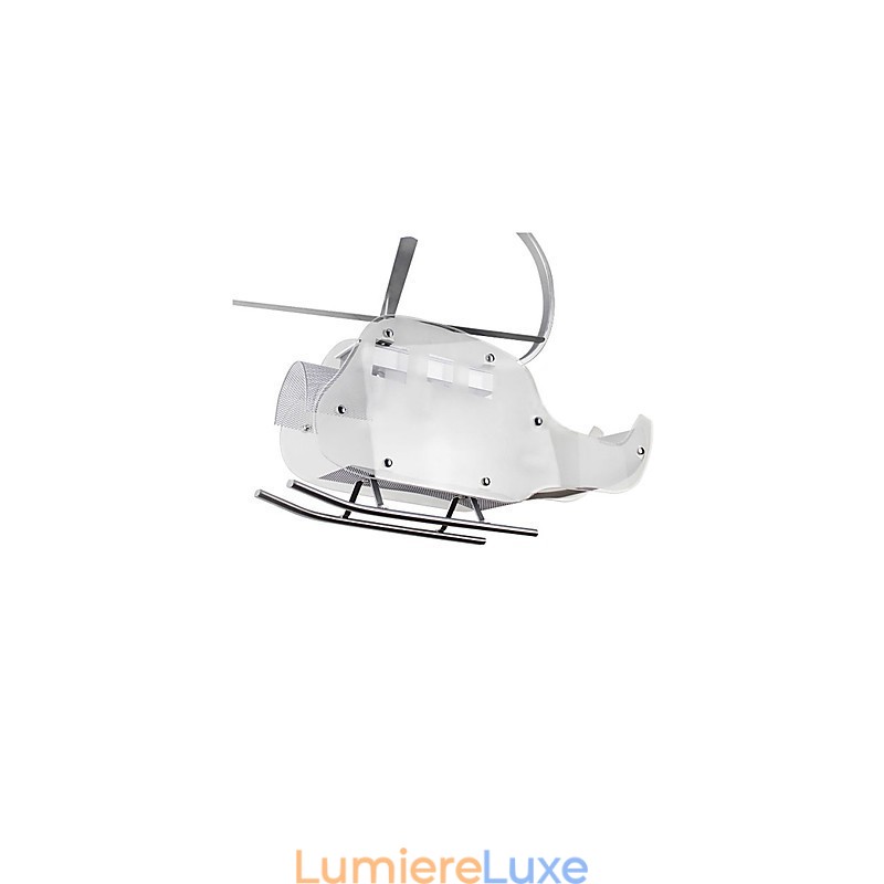 Lampe simple pour enfants Lampe hélicoptère en verre de dessin animé