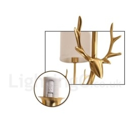 Lustre suspendu luxueux en laiton pur, rustique, rétro, vintage, avec abat-jour en tissu