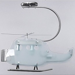 Lampe simple pour enfants Lampe hélicoptère en verre de dessin animé