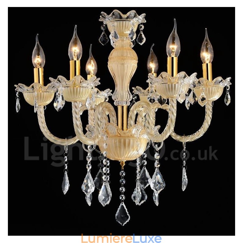 Lustre suspendu en cristal luxueux, moderne et contemporain