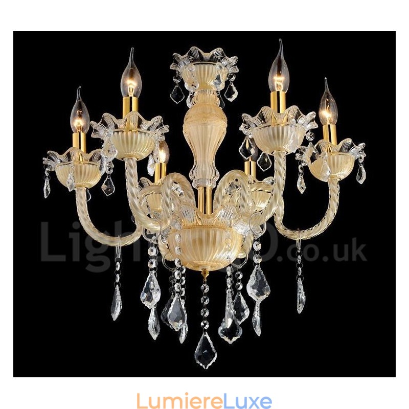Lustre suspendu en cristal luxueux, moderne et contemporain