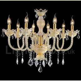 Lustre suspendu en cristal luxueux, moderne et contemporain